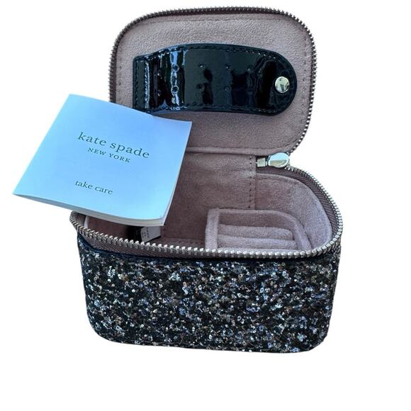 Kate Spade - Odette Glitter Jewelry Holder, Rose Gold, travel jewelry box, NWT - Picture 8 of 13